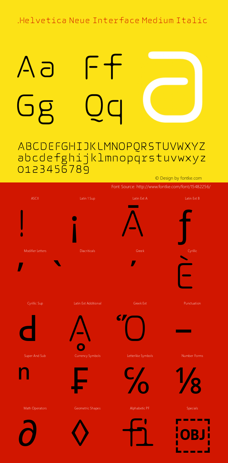 .Helvetica Neue Interface Medium Italic 10.0d35e1图片样张