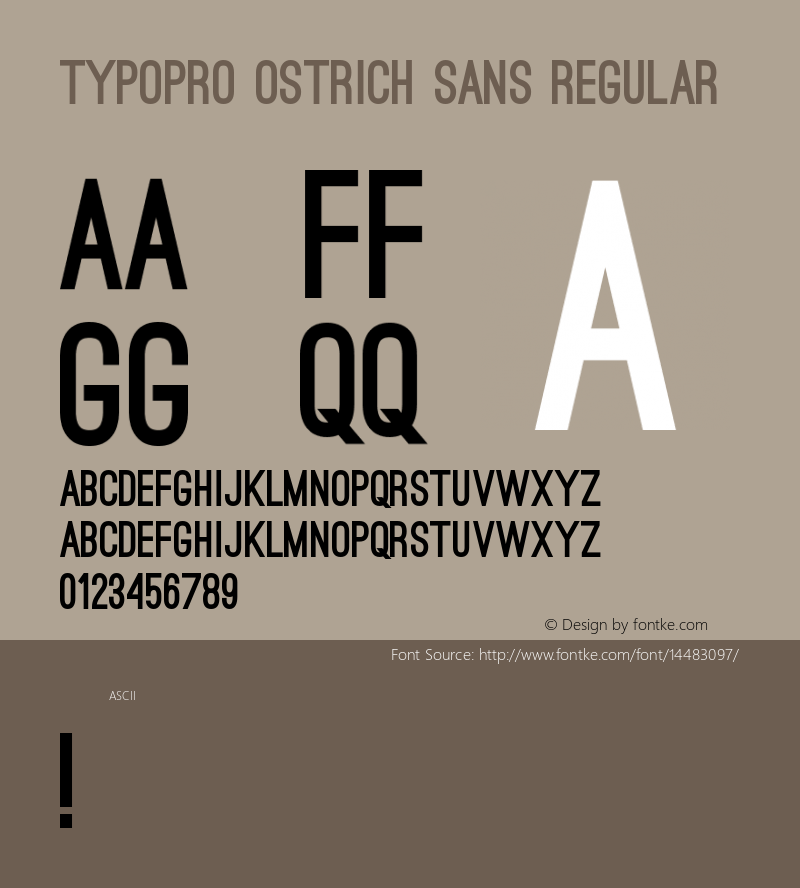 TypoPRO Ostrich Sans Regular Version 1.001;PS 001.001;hotconv 1.0.70;makeotf.lib2.5.58329图片样张