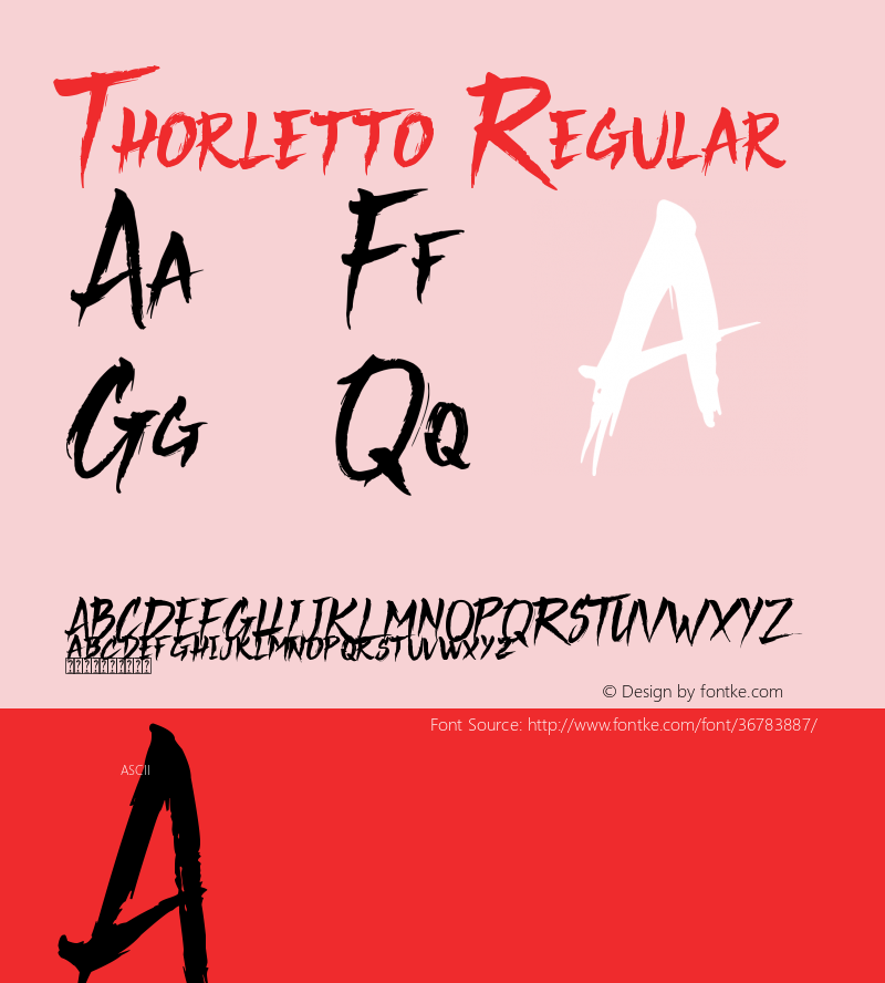 Thorletto Version 1.00;August 4, 2019;FontCreator 11.5.0.2430 64-bit图片样张