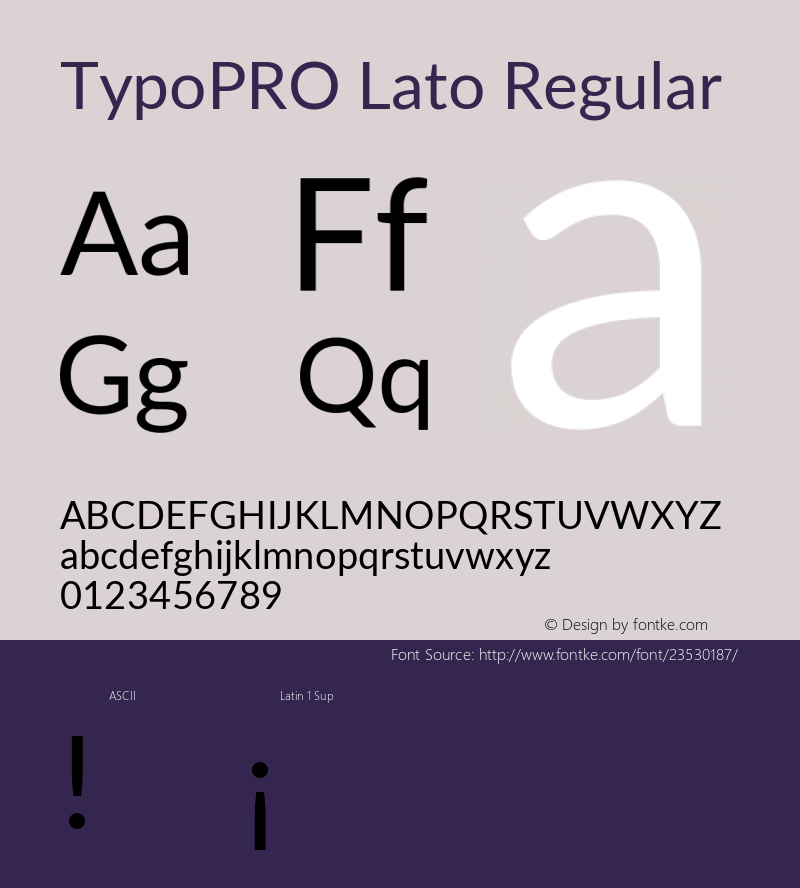 TypoPRO Lato Regular Version 2.015; 2015-08-06; http://www.latofonts.com/图片样张
