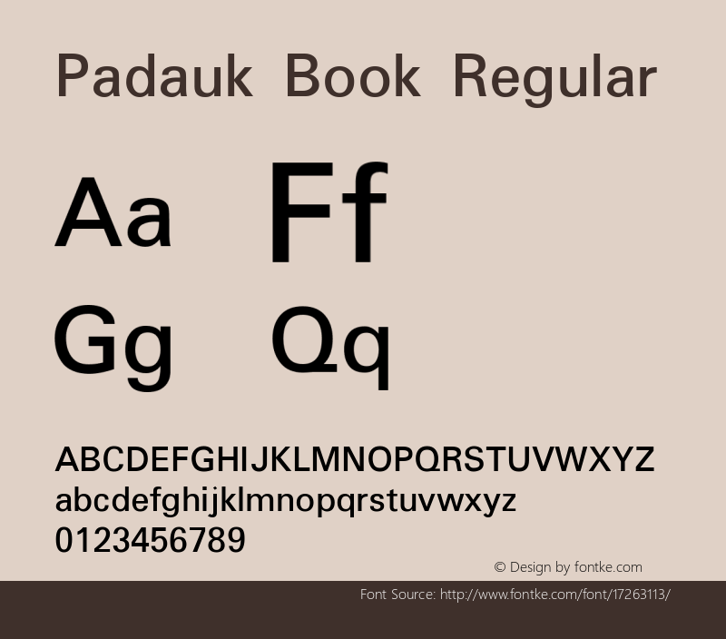 Padauk Book Regular Version 3.0图片样张