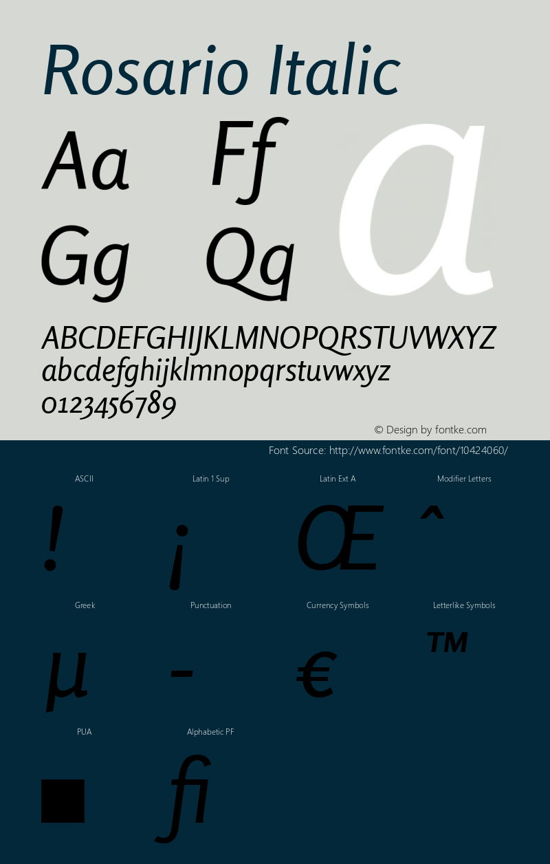 Rosario Italic Version 1.002图片样张