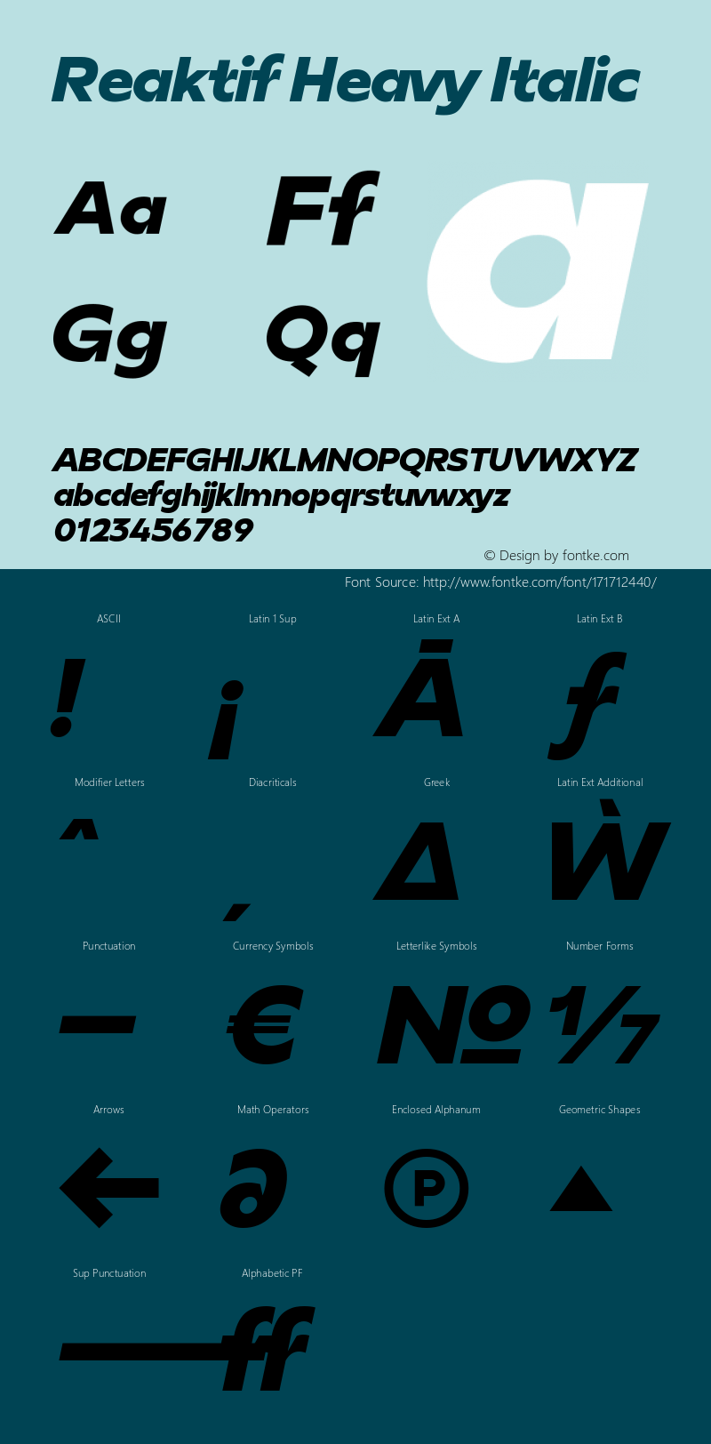 Reaktif Heavy Italic 1.000图片样张