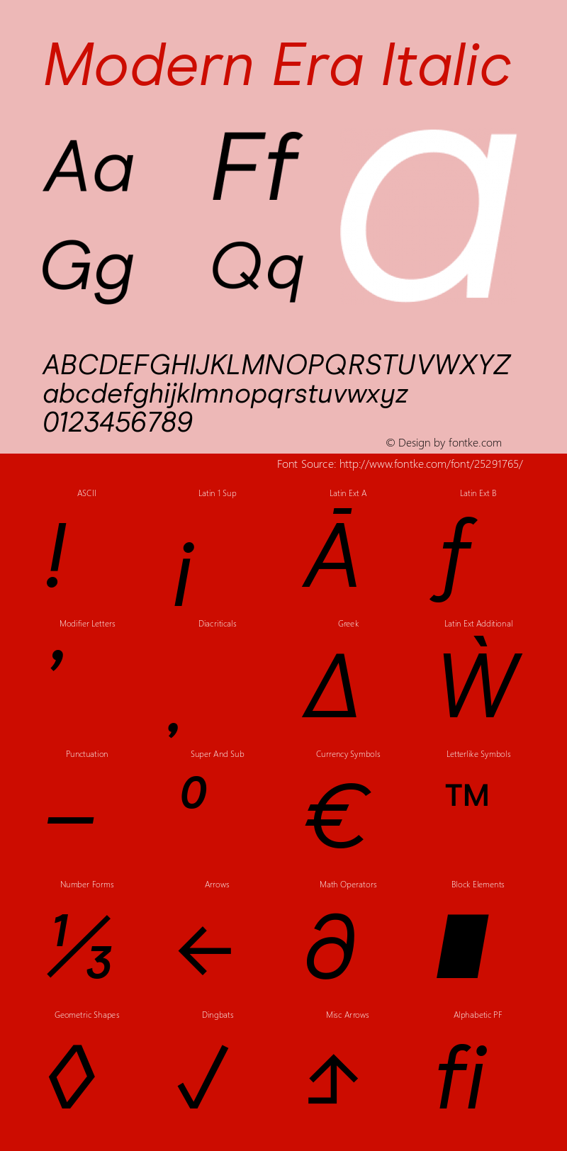 Modern Era Italic Version 2.011图片样张