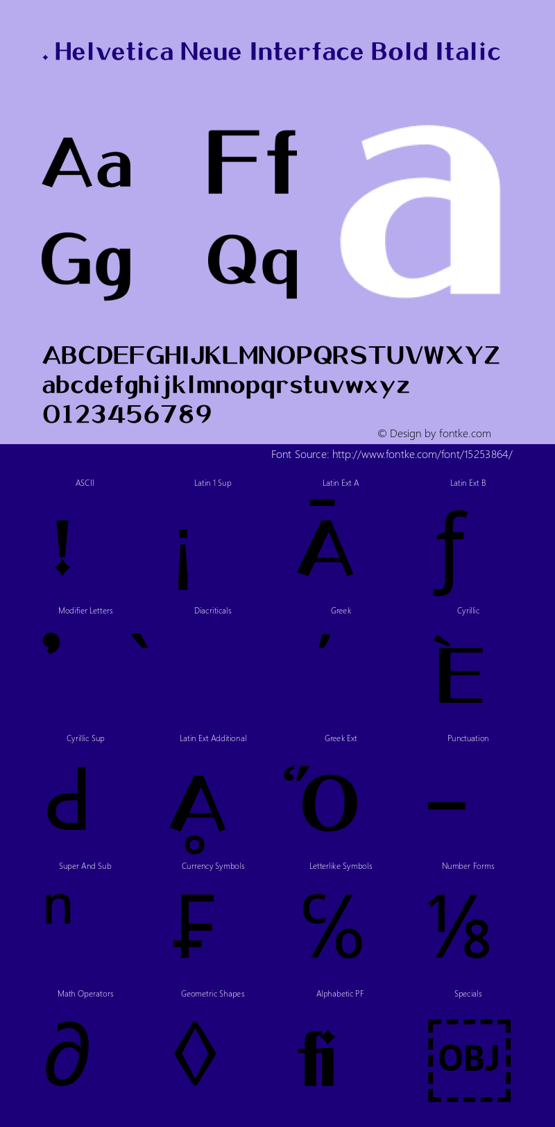 .Helvetica Neue Interface Bold Italic 10.0d35e1图片样张