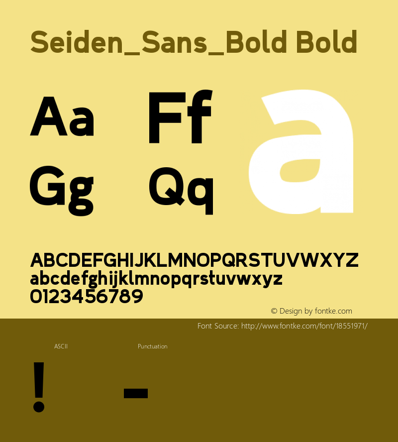 Seiden_Sans_Bold Bold Version 1.0图片样张