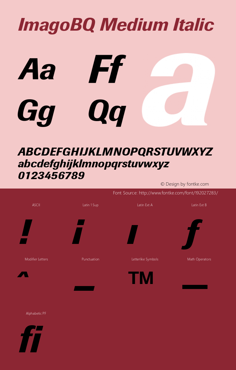 ImagoBQ Medium Italic 001.001图片样张