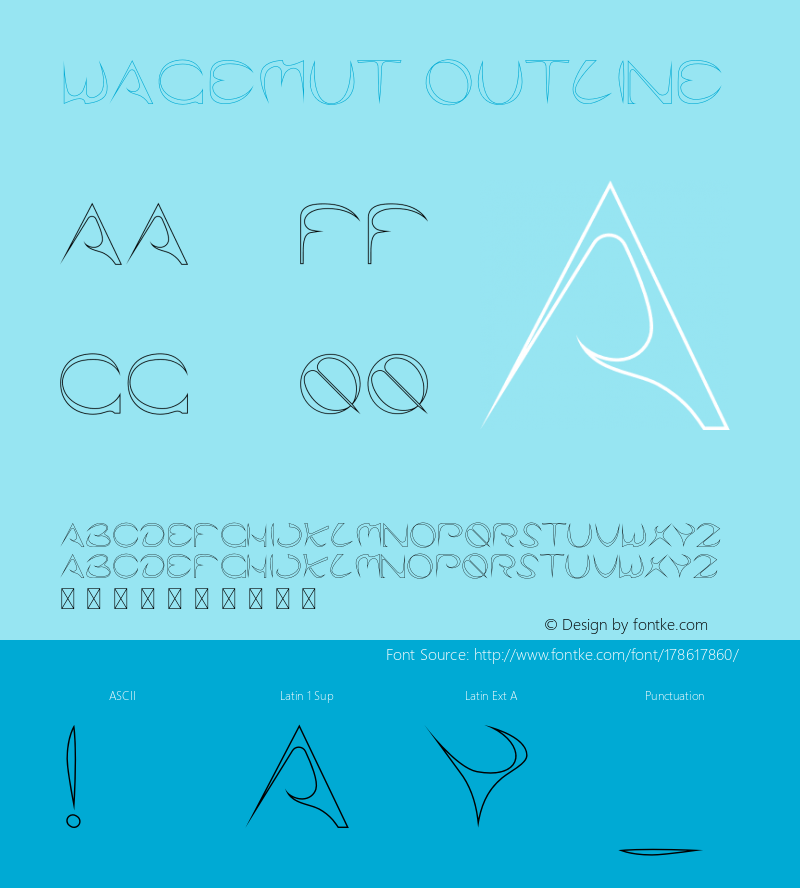 Wagemut Outline Version 1.002;Fontself Maker 3.4.0图片样张