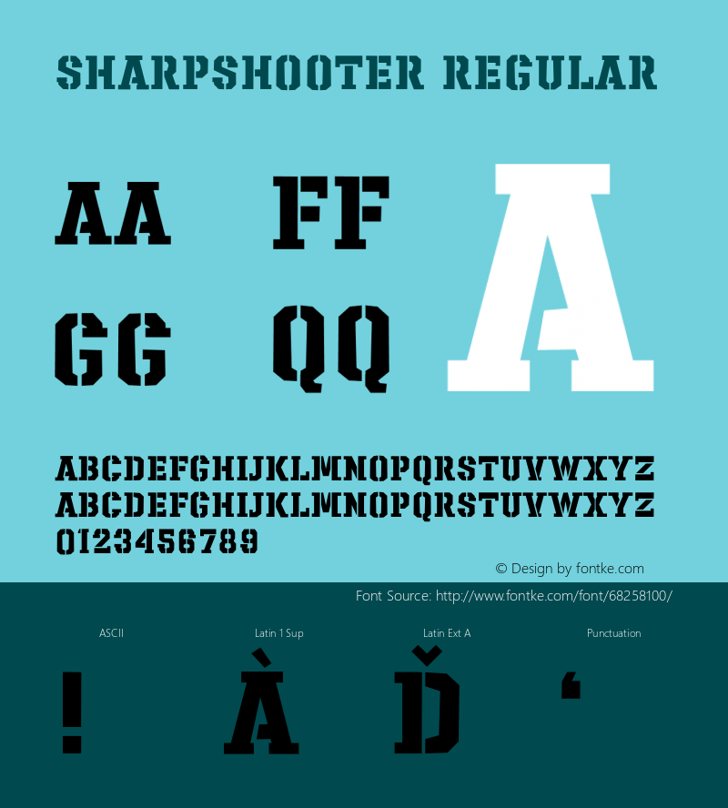 Sharpshooter Version 1.001;Fontself Maker 3.5.1图片样张