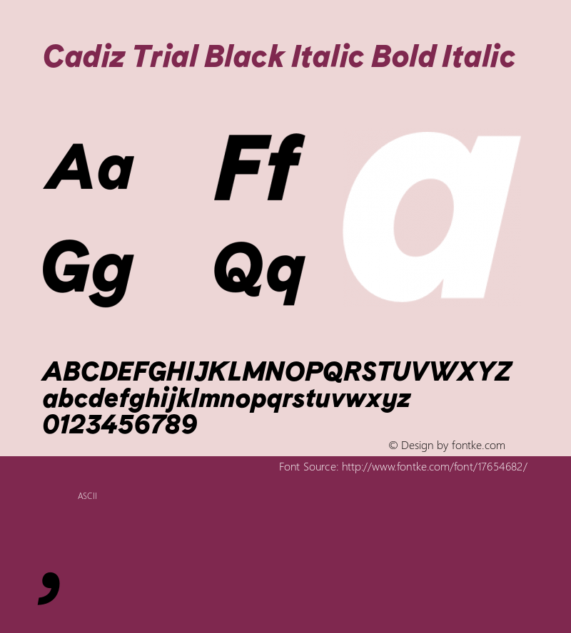 Cadiz Trial Black Italic Bold Italic Version 12.000;PS 012.000;hotconv 1.0.88;makeotf.lib2.5.64775图片样张