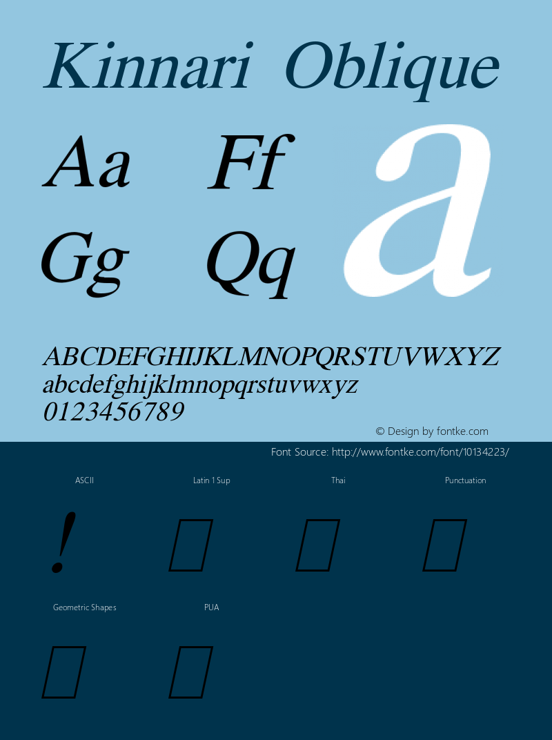 Kinnari Oblique Version 001.000图片样张