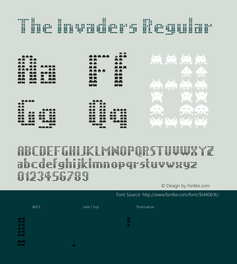 The Invaders Regular Version 1.0图片样张