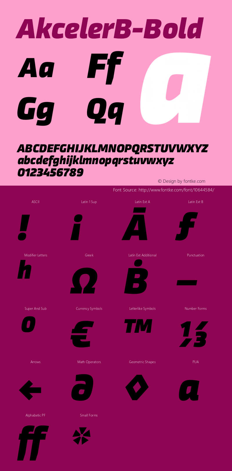 AkcelerB-Bold ☞ Version 1.000 2011 initial release;com.myfonts.easy.adtypo.akceler.b-bold.wfkit2.version.42vY图片样张