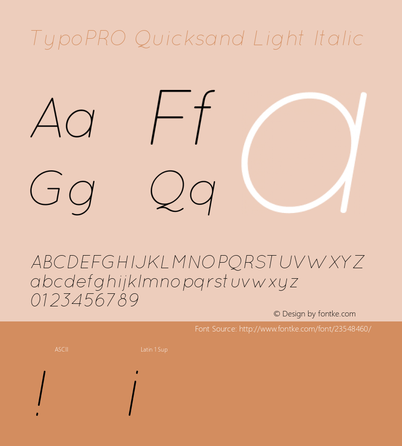 TypoPRO Quicksand-LightItalic 1.002图片样张