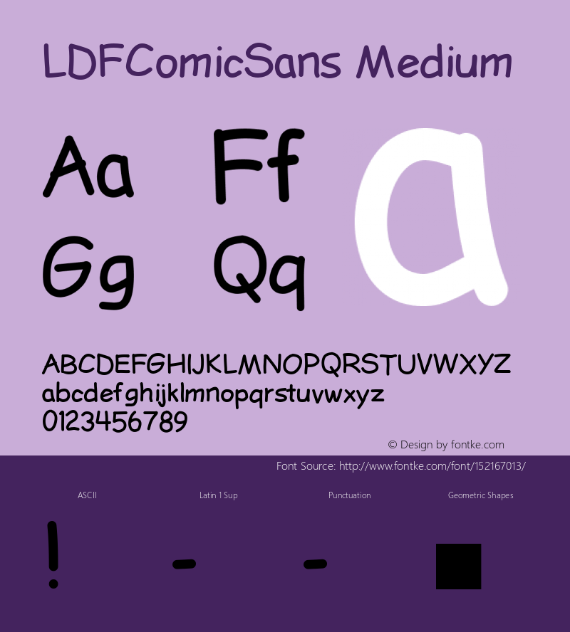 LDFComicSans Medium Version 001.000图片样张