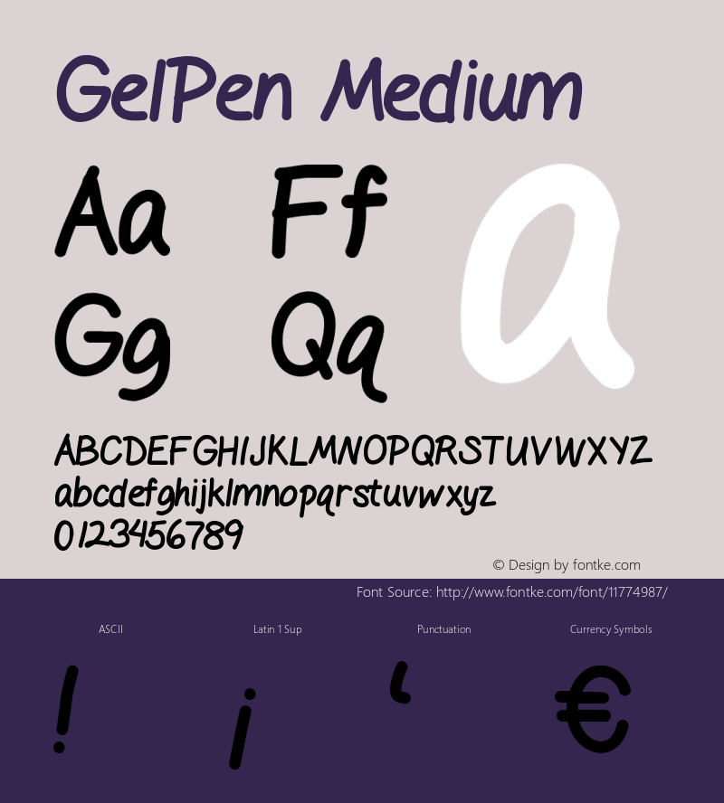 GelPen Medium Version 001.000图片样张