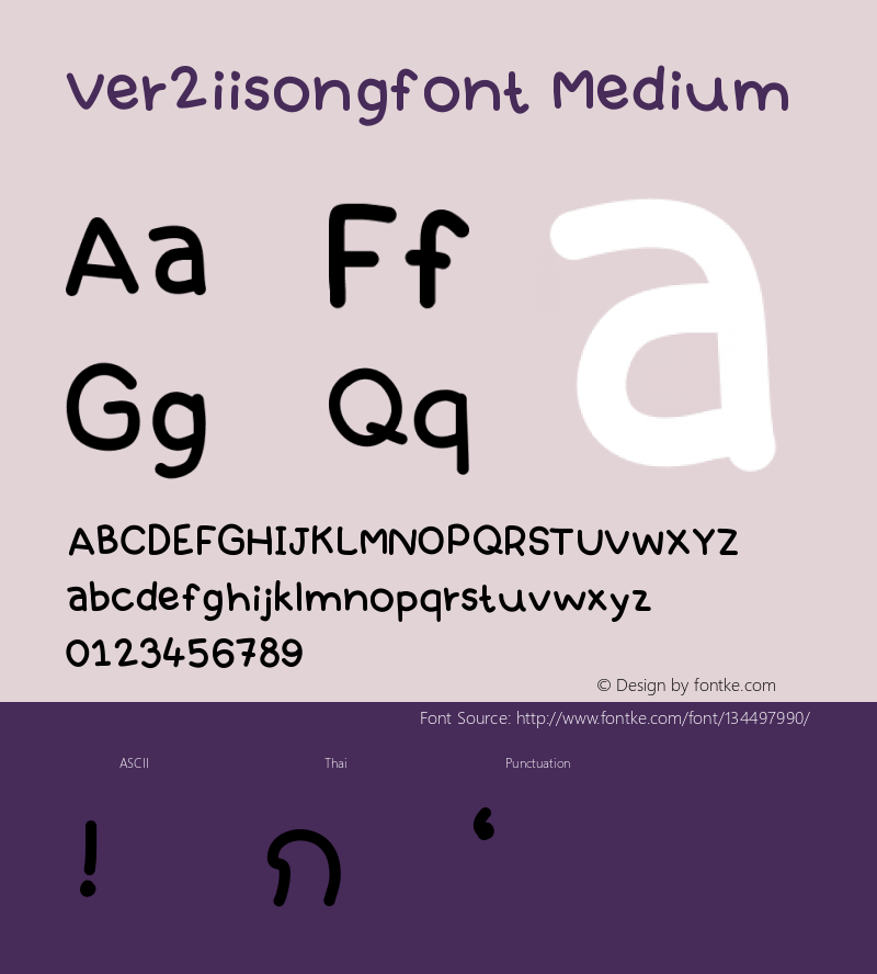 Ver2iisongfont Version 001.000图片样张