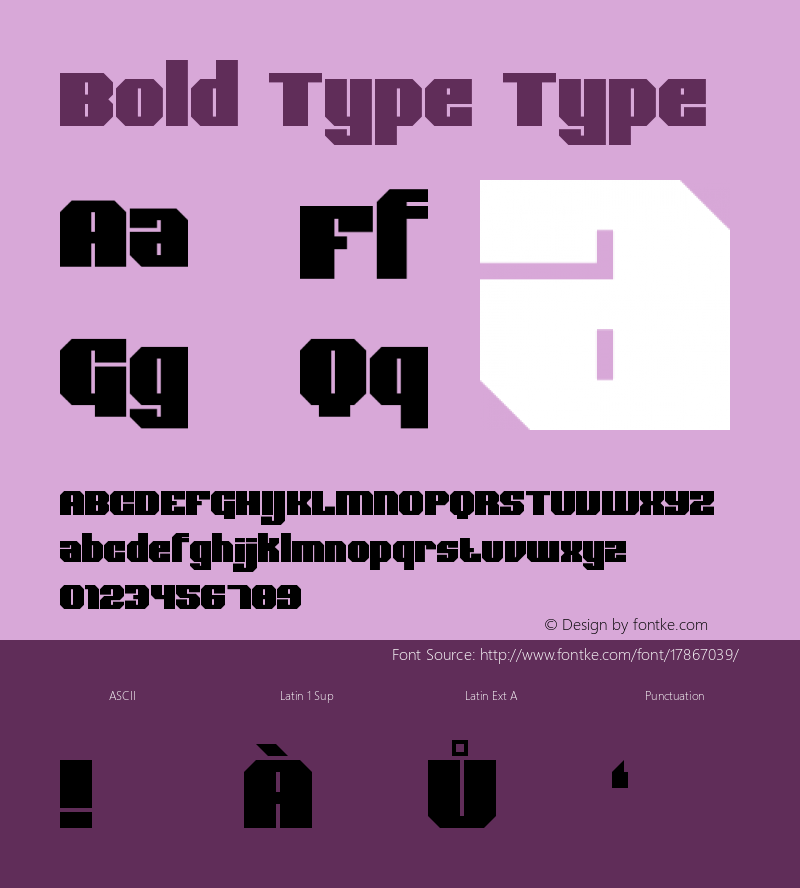 Bold Type Type Version 1.0图片样张
