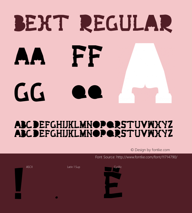 Bext Regular Version 1.000 http://www.behance.net/iam-MRfrukta图片样张