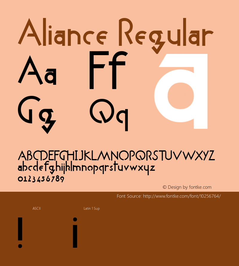 Aliance Regular Macromedia Fontographer 4.1 5/2/03图片样张