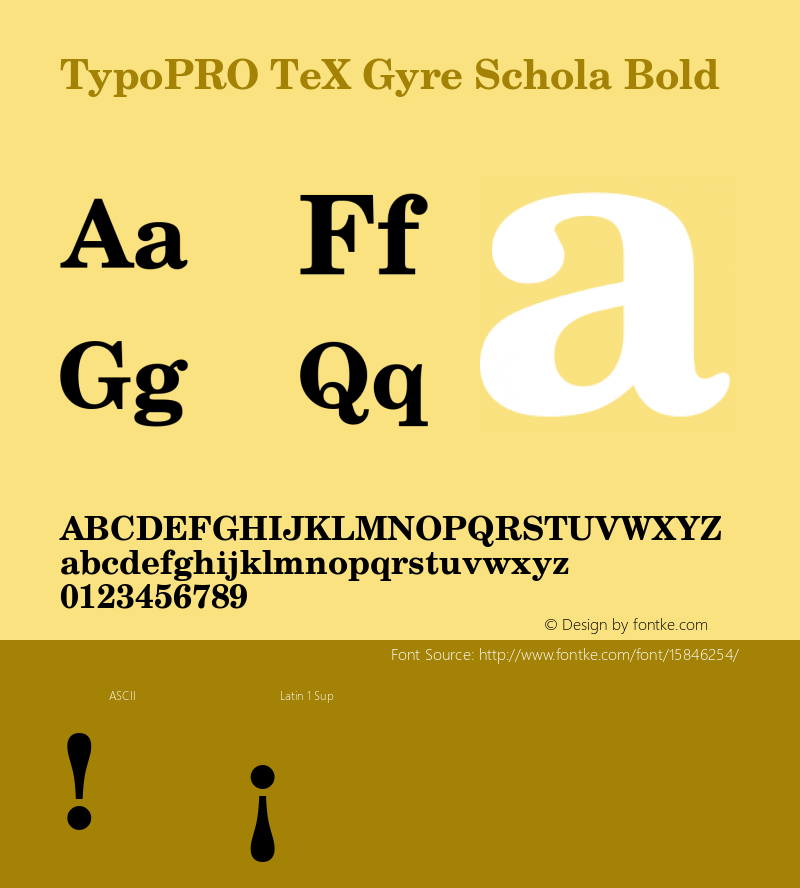 TypoPRO TeX Gyre Schola Bold Version 2.005;PS 2.005;hotconv 1.0.49;makeotf.lib2.0.14853图片样张