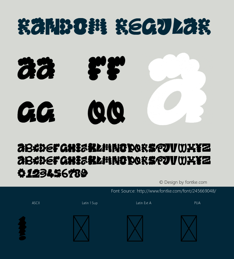 RANDOM Version 1.002;Fontself Maker 3.5.7图片样张