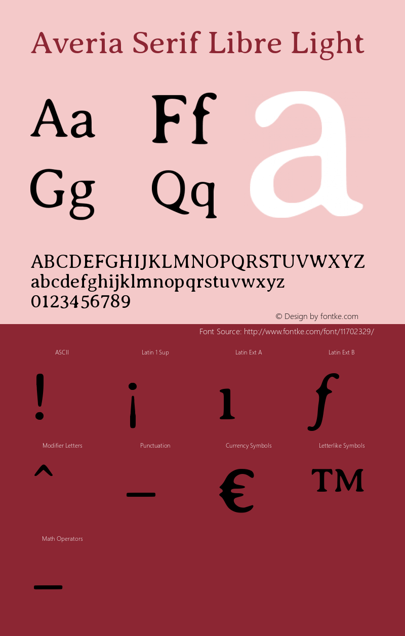 Averia Serif Libre Light Version 1.001图片样张