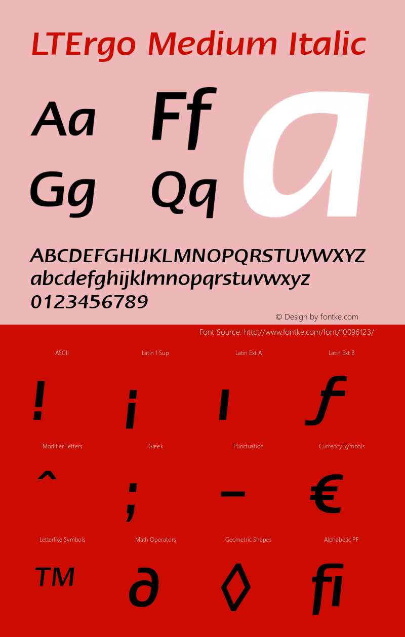 LTErgo Medium Italic Version 2.0图片样张