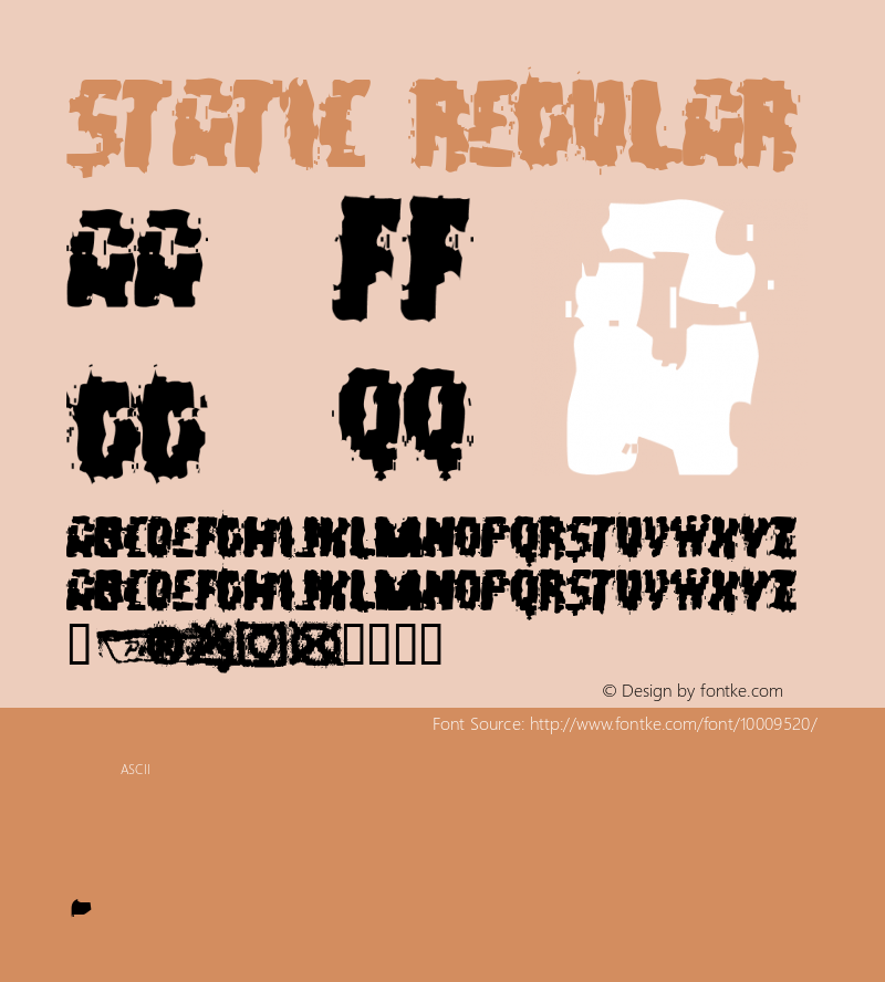 Static Regular Macromedia Fontographer 4.1 2/25/99图片样张