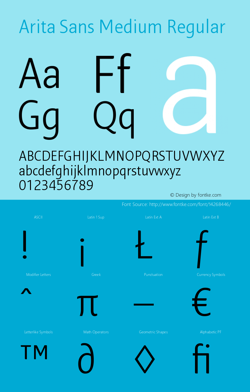 Arita Sans Medium Regular Version 1.000;PS 001.000;hotconv 1.0.56;makeotf.lib2.0.21325图片样张