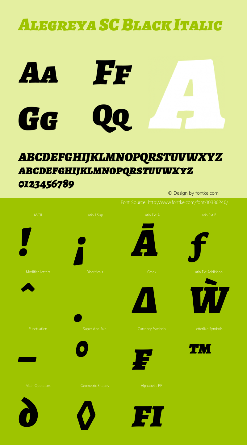 Alegreya SC Black Italic Version 1.003图片样张