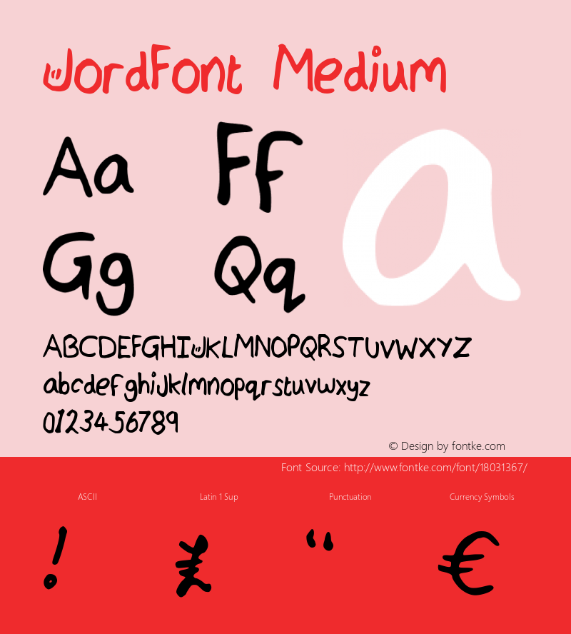 JordFont Medium Version 001.000图片样张