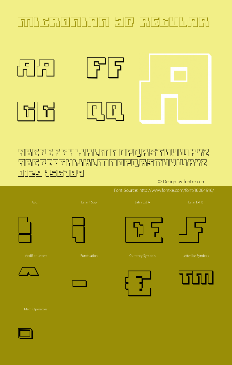 Micronian 3D Regular 001.000图片样张