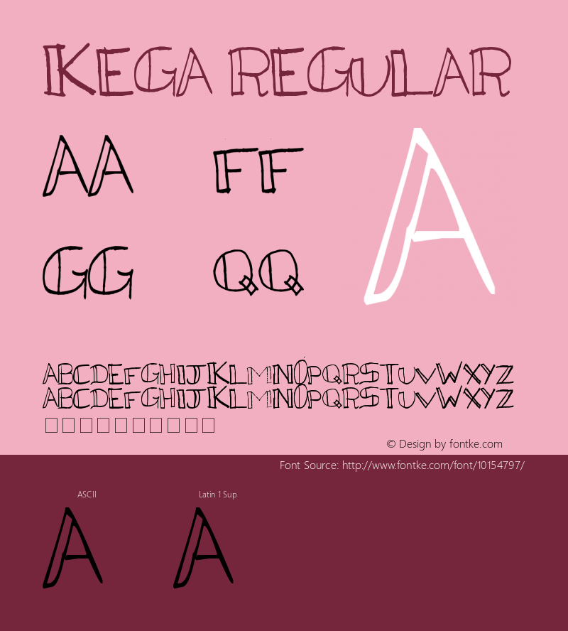 Kega Regular Version 1.00 October 5, 2005, initial release图片样张