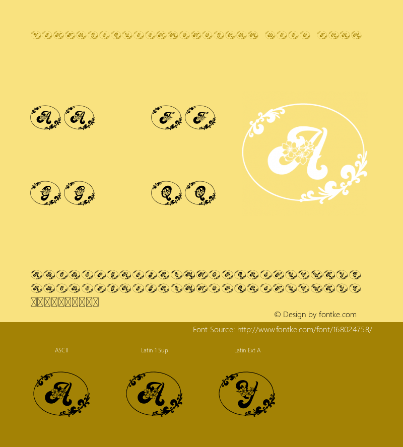 VintageQueenMonogram Deco Fram Version 1.001;Fontself Maker 3.5.0图片样张