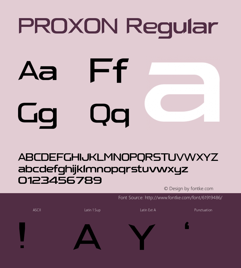 PROXON Version 1.003;Fontself Maker 3.5.1图片样张