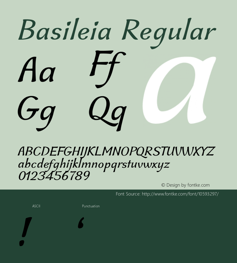 Basileia Regular Version 6.00图片样张