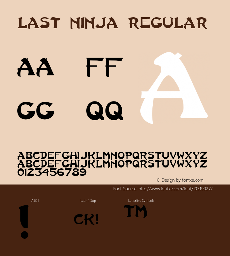Last Ninja Regular 1.0图片样张