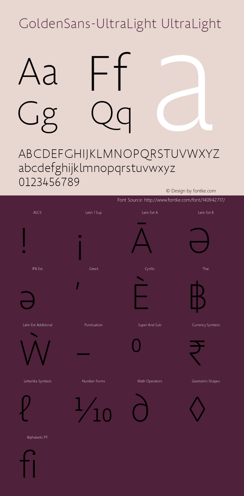 Golden Sans UltraLight Version 1.002图片样张