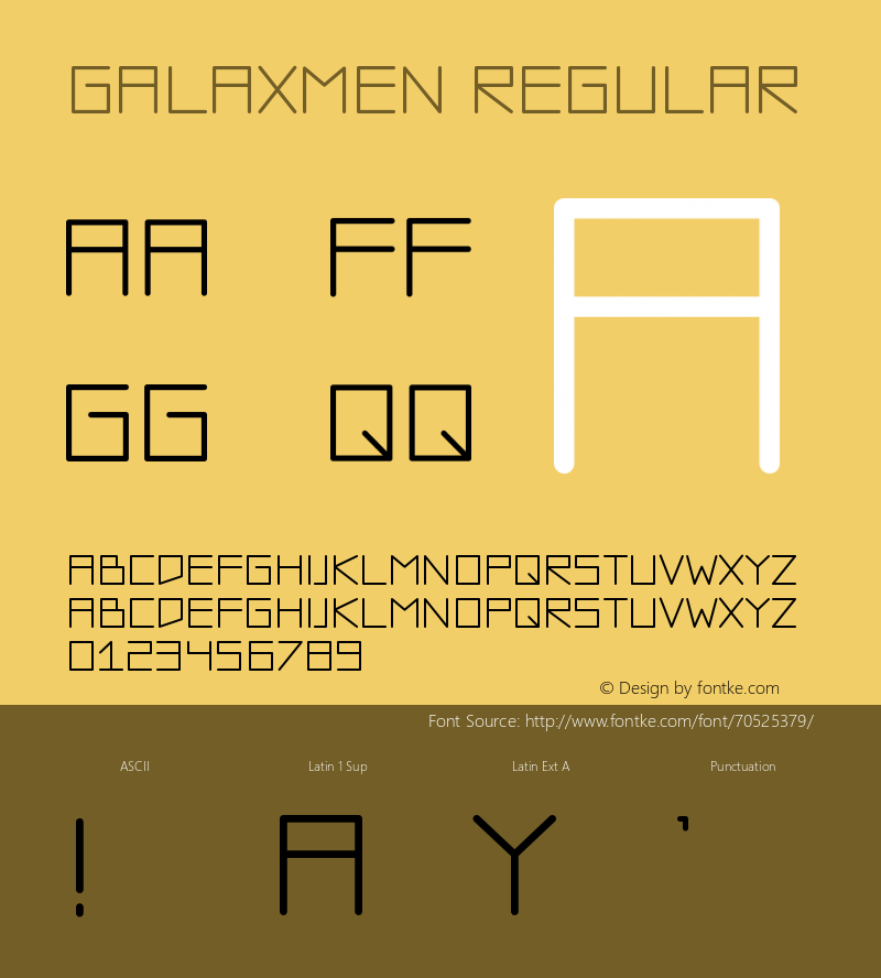 Galaxmen Version 1.003;Fontself Maker 3.5.1图片样张