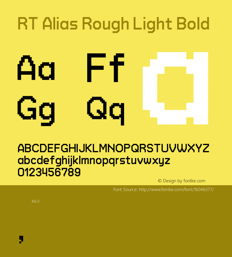 RT Alias Rough Light Bold Version 1.000;PS 001.000;hotconv 1.0.88;makeotf.lib2.5.64775图片样张