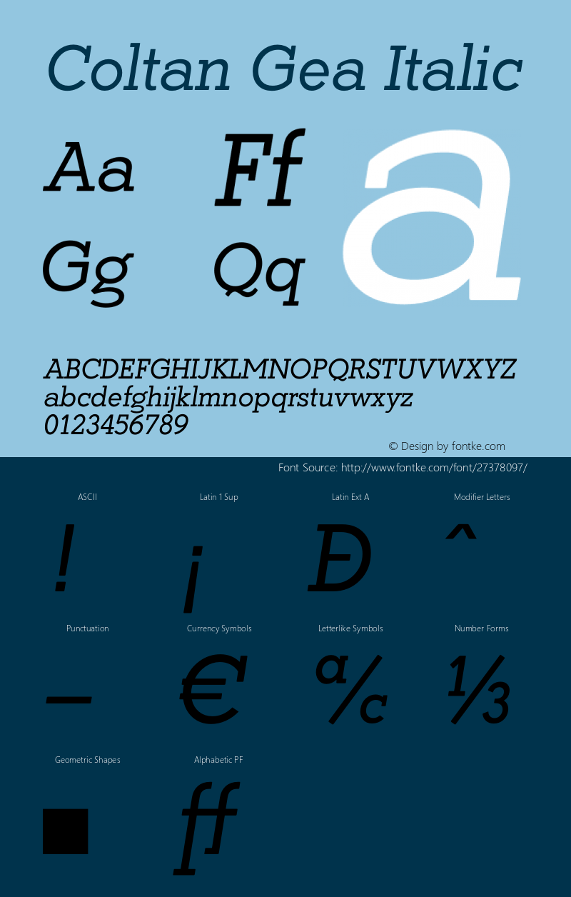 ColtanGea-Italic Version 1.603图片样张