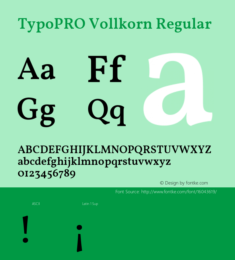 TypoPRO Vollkorn Regular Version 3.005;PS 003.005;hotconv 1.0.70;makeotf.lib2.5.58329图片样张