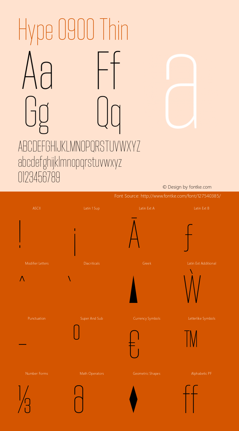 Hype 0900 Thin Version 1.000;hotconv 1.0.109;makeotfexe 2.5.65596图片样张