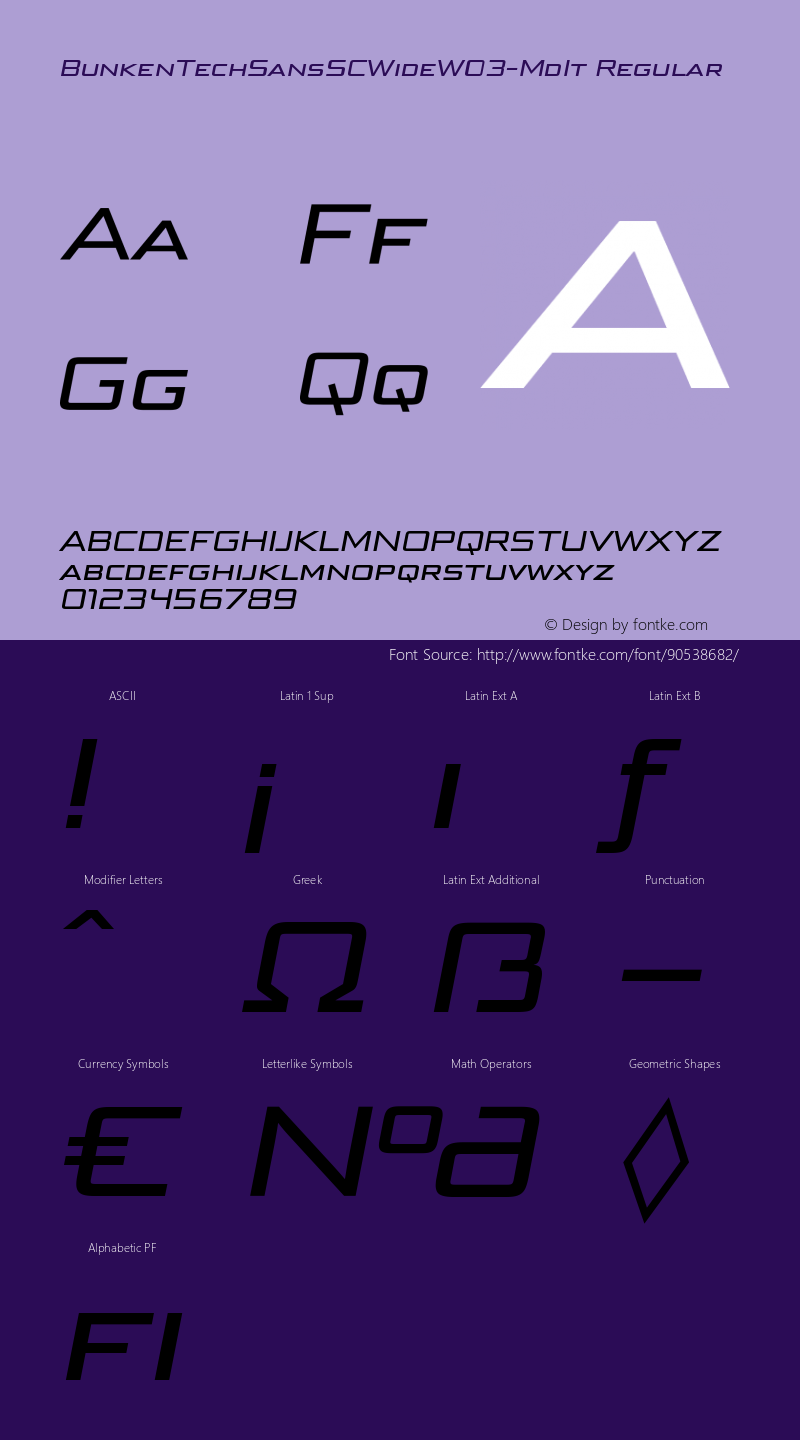 Bunken Tech Sans SCWideW03MdIt Version 1.26图片样张