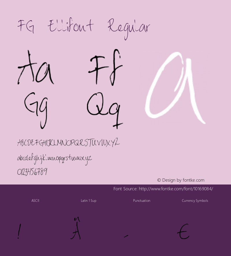 FG Ellifont Regular Version 1.000;PS 001.000;hotconv 1.0.38图片样张