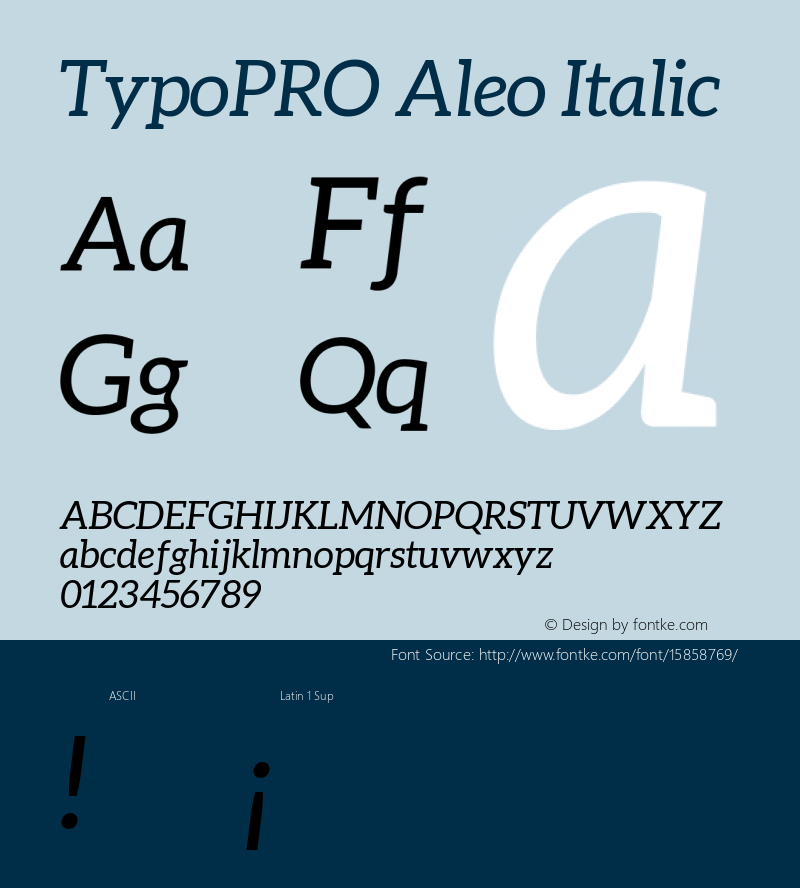 TypoPRO Aleo Italic Version 1.1图片样张