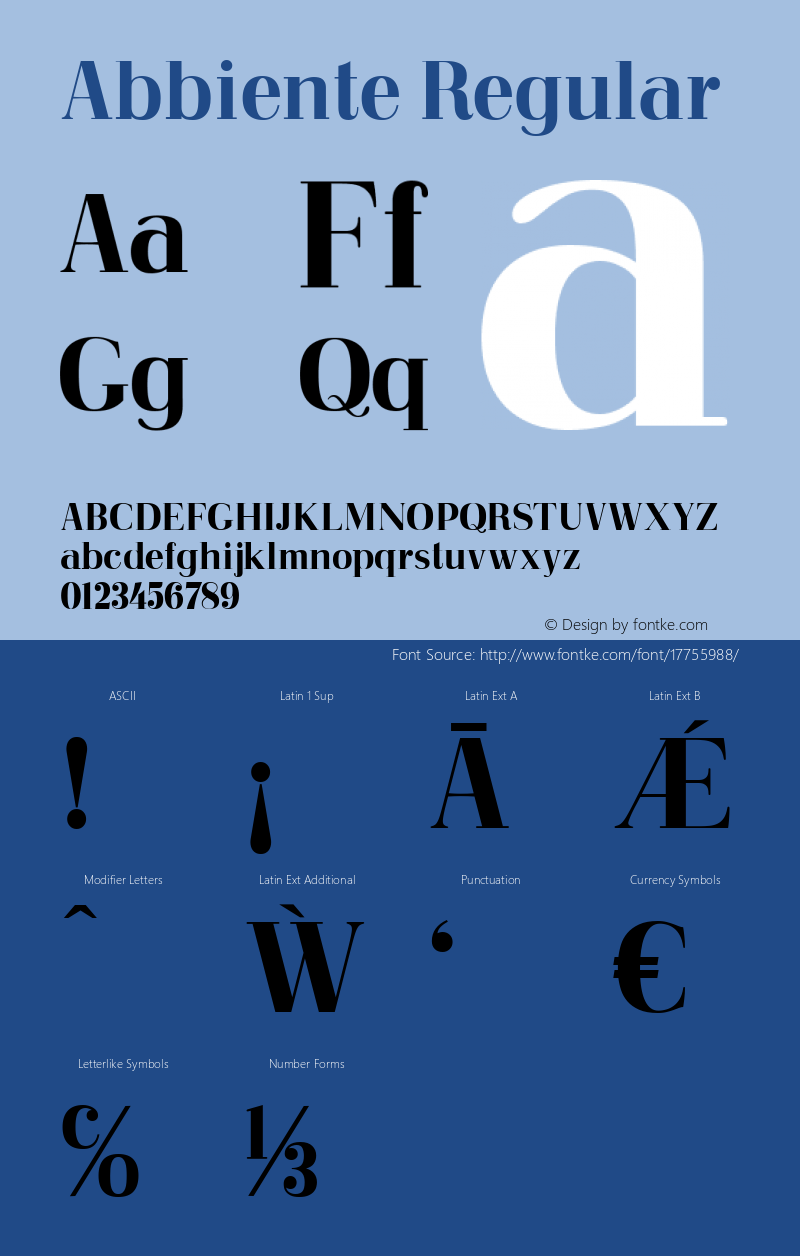 Abbiente Regular Version 001.000;com.myfonts.easy.fontmesa.abbiente.regular.wfkit2.version.2YGT图片样张