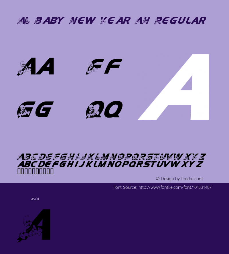 AL Baby New Year AH Regular Macromedia Fontographer 4.1 12/24/00图片样张