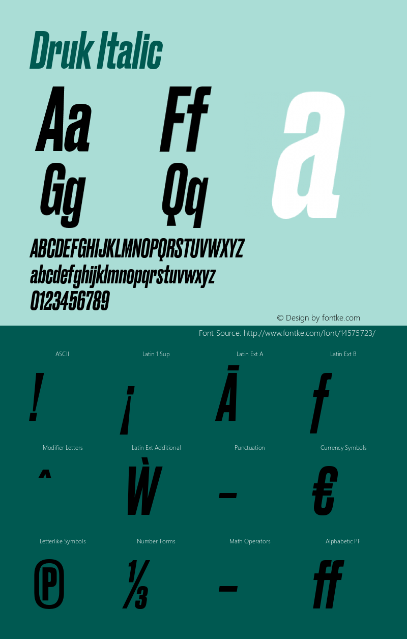 Druk Italic Version 001.902图片样张